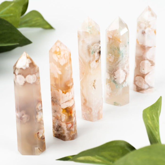 Flower Agate Point Crystal Point Crystal Magic