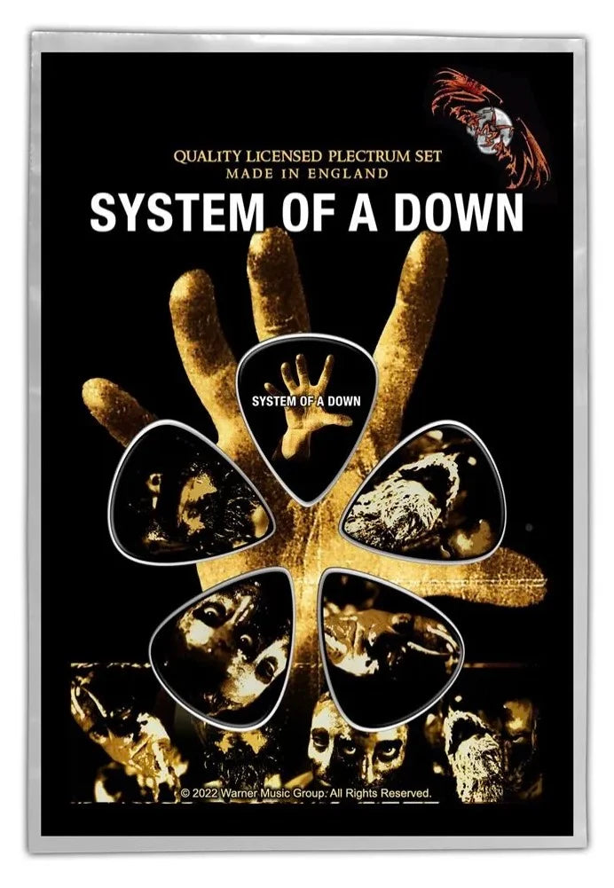 System of a Down - Plectrum Pack - System Of A Down Hand Gítar Neglur