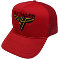 Van Halen - Baseball Cap - Van Halen Text & Yellow Logo Red - Derhúfa